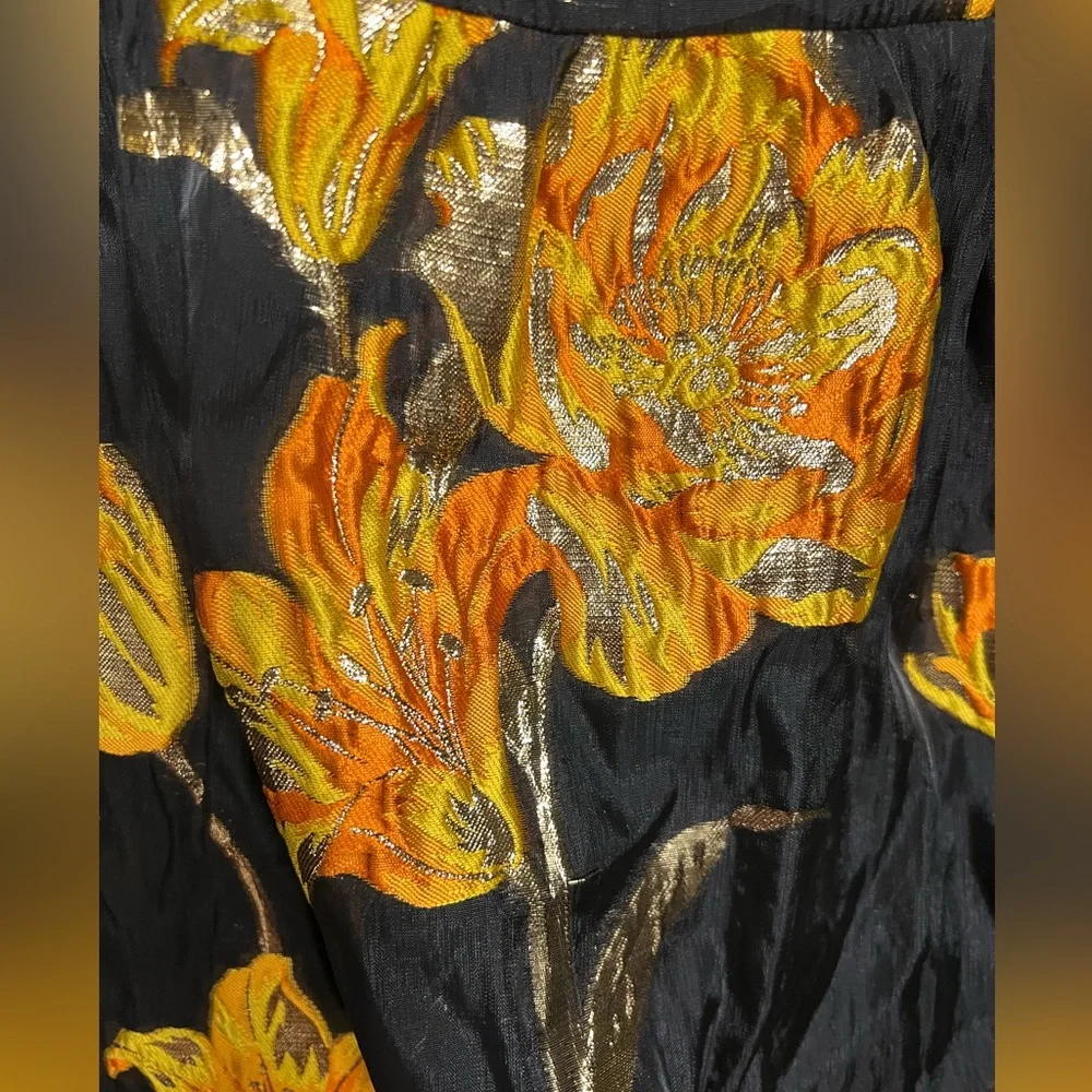 MILLY Hayden Halter Floral Midi Dress Size 6 - Picture 3 of 11